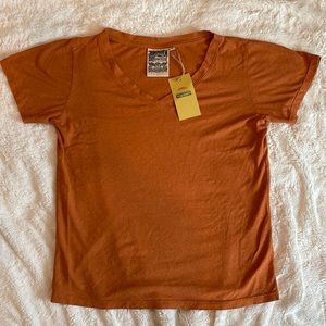 Jungmaven Paige V-Neck Tee, Size Small
